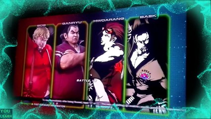 how teken tag baek vs bob best fight scene and  players