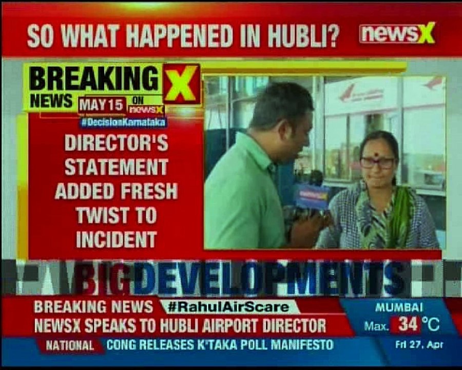 NewsX exclusively speaks to the Hubli Airport director, says no incident reported