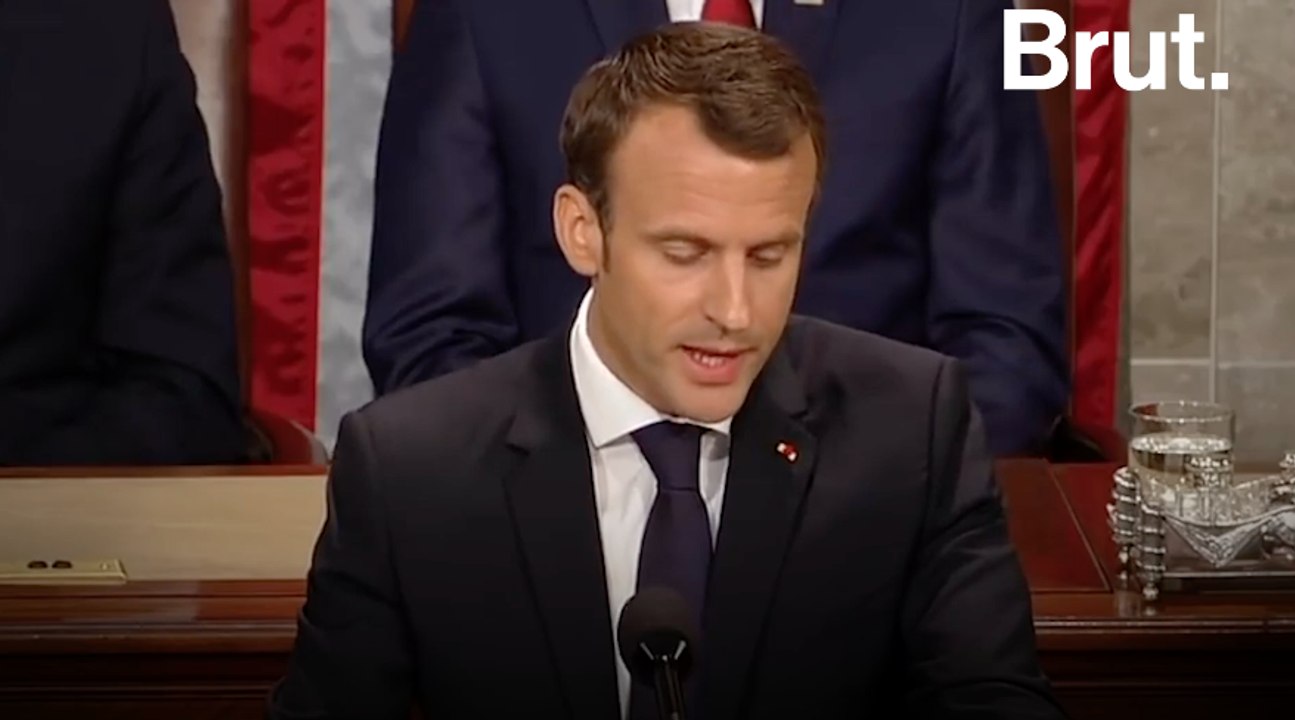 Emmanuel Macron face au congrès américain : "Il n'y a pas de planète B"