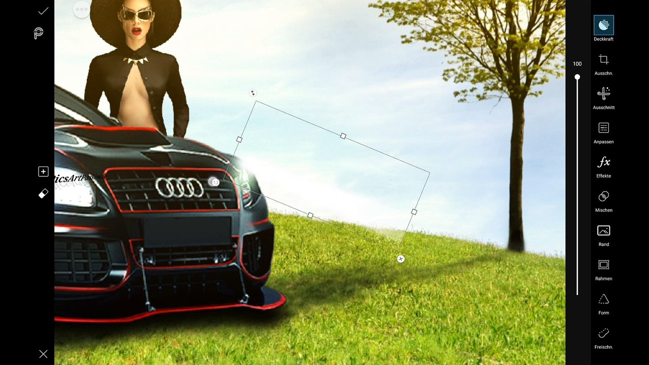 PicsArt Creative Editing - Sexy Audi Lady - by PAP Creation