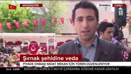 Şırnak şehidine veda