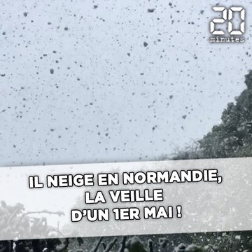 Il neige en Normandie, la veille d'un 1er mai!