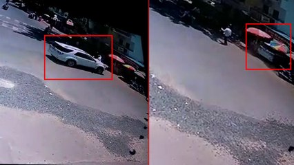 होटल में घुसी तेज रफ्तार कार, एक की मौत, घटना CCTV में कैद