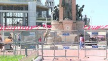 Taksim Meydanı'nda güvenlik önlemleri alınmaya başlandı - İSTANBUL
