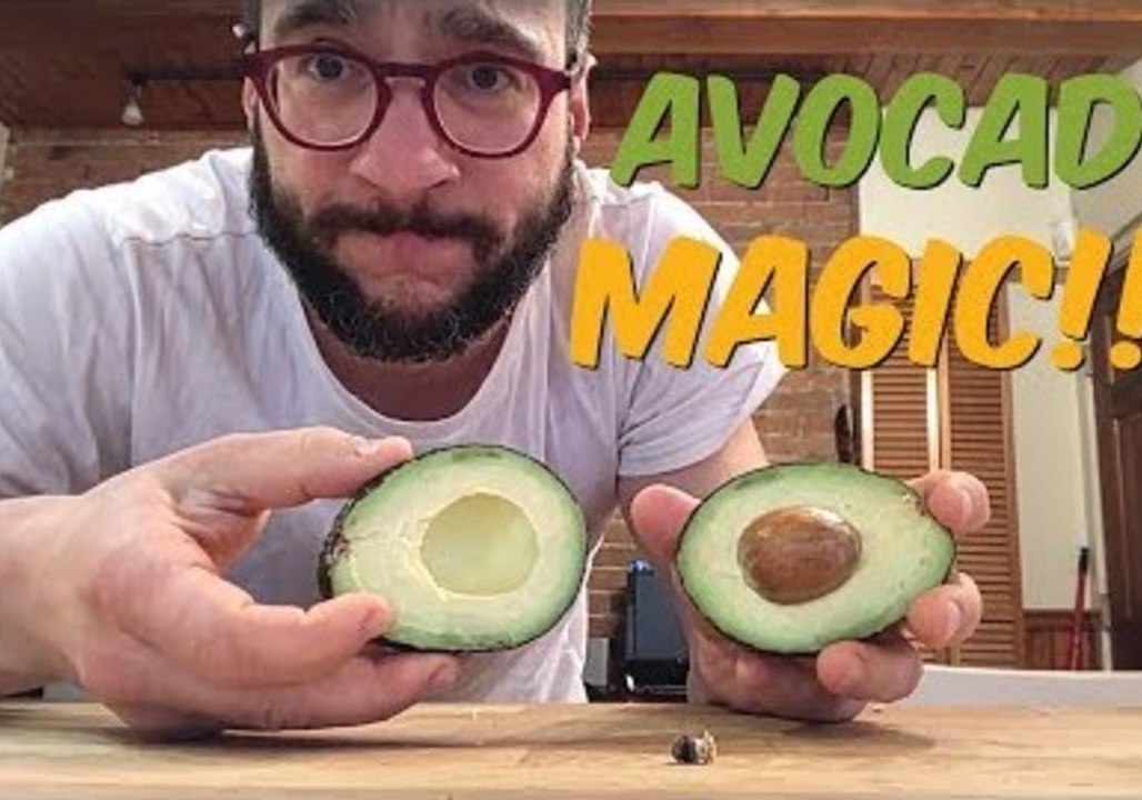 Man Enjoys the Perfect Avocado