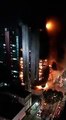 Impactantes imágenes: rascacielos en llamas se derrumba en Brasil