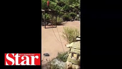 TSK, teröristlerin Irak’tan Türkiye’ye geçiş yaptıkları teleferiği imha etti