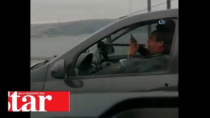 Zurnalı trafik canavarı kamerada