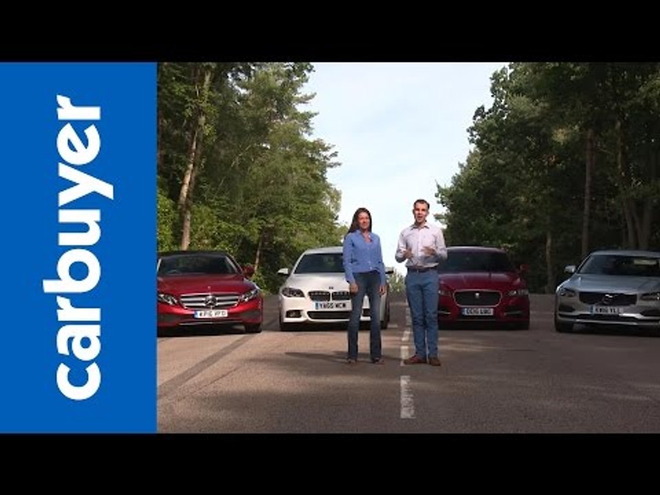Batch & Ginny: Mercedes E-Class v BMW 5 Series v Jaguar XF v Volvo S90 - Carbuyer