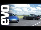 Porsche 911 GT3 vs Cayman GTS | evo TRACK BATTLE