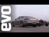 Ariel Atom Supercharged vs Porsche Panamera Turbo S | evo DRAG BATTLE