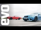 Ford Mustang 5.0 GT vs BMW M2 - Which is fastest? | evo DRAG BATTLE