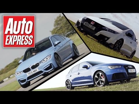 Honda Civic Type R vs BMW M3 vs Audi RS3: track battle