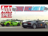 McLaren 650S Spider vs Lamborghini Aventador - Drag Race Shoot-out