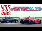 Ferrari 458 Spider vs Lamborghini Aventador Roadster 50th Anniversary - Drag Race Shoot-out