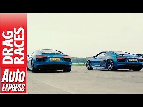 Audi R8 V10 Vs V10 Plus Drag Race How Much Difference Does 69bhp Make