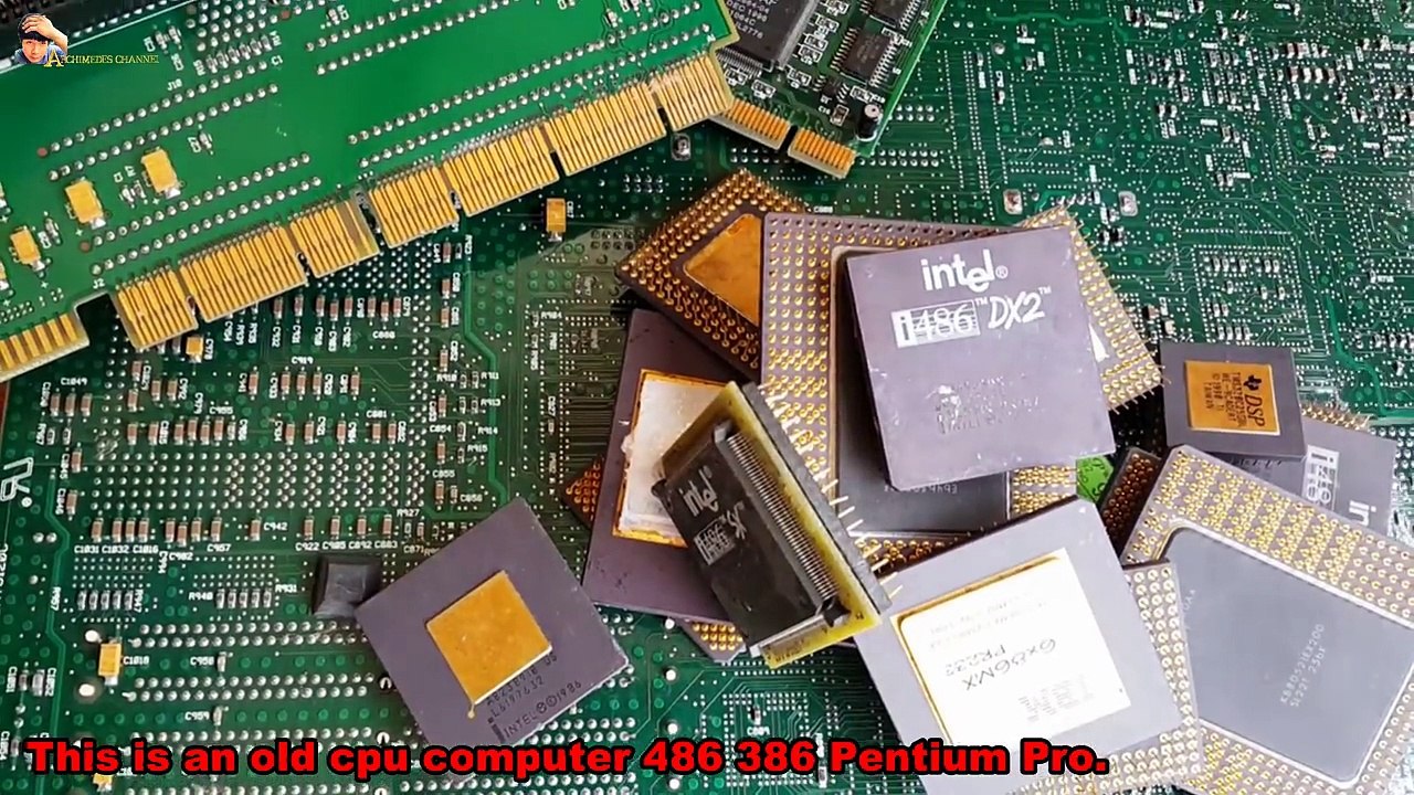How to recycle gold from cpu computer scrap. value of gold in cpu ceramic processors pins chip.