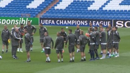 Así fue el entrenamiento del Bayern en el césped del Bernabéu