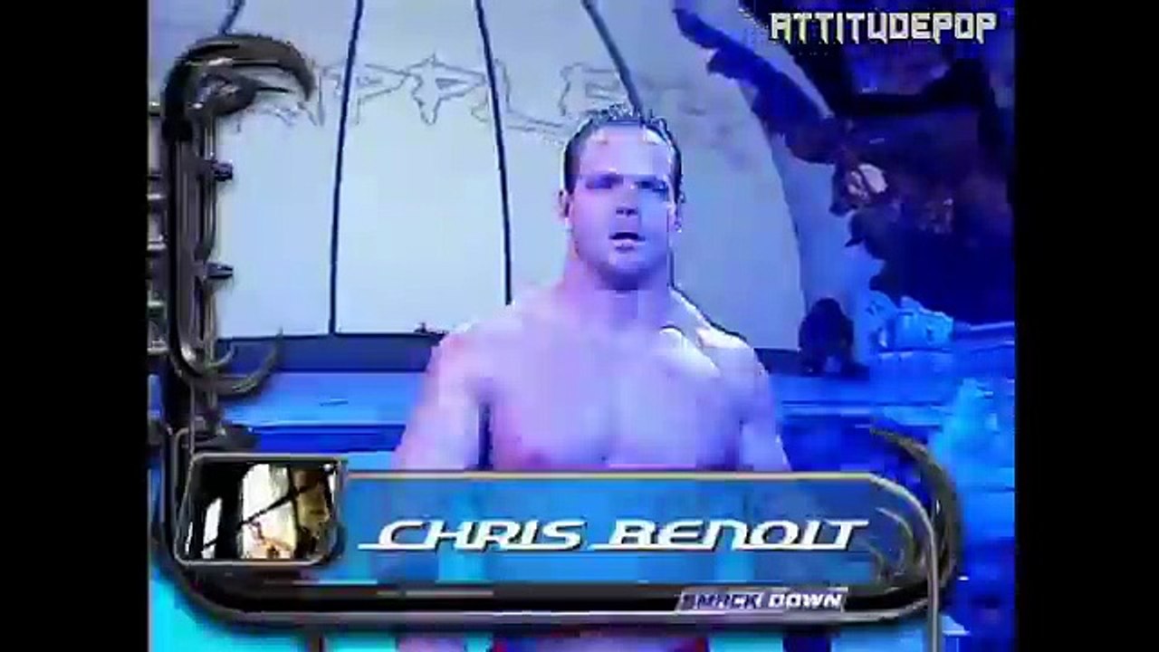 Chris Benoit Vs Nathan Jones - Brock Lesnar At Ringside