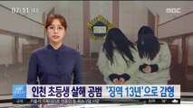 인천 초등학생 살해 공범 '징역 13년'으로 감형