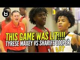 THE MOST LIT GAME OF EYBL! Tyrese Maxey VS Sharife Cooper Ballislife Highlights