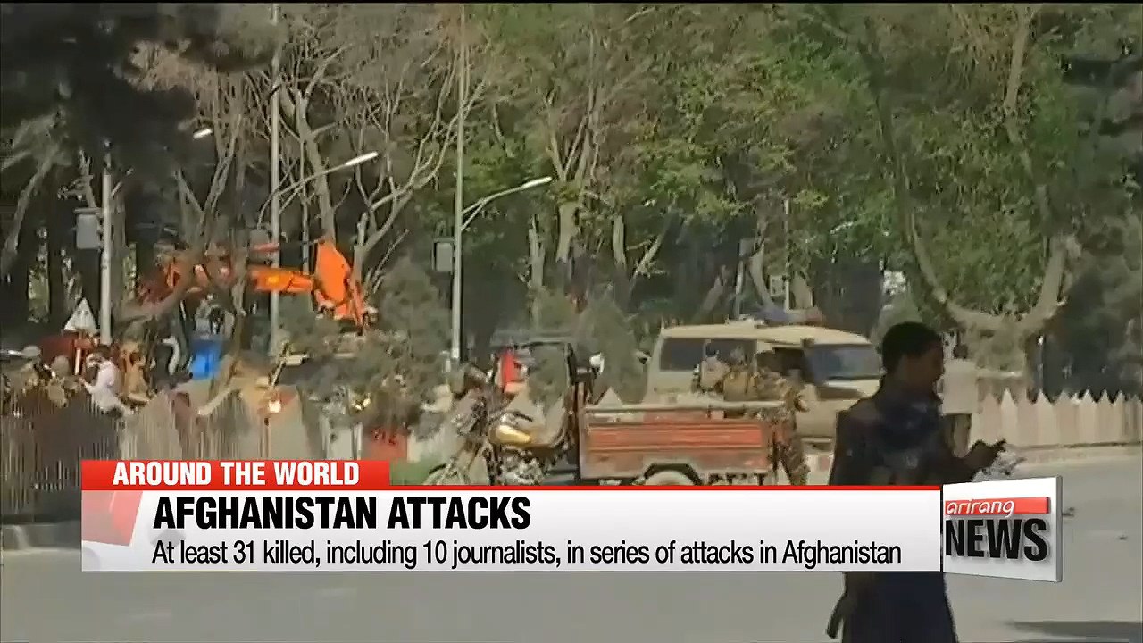 At least 31 killed, including 10 journalists, in Afghan attacks