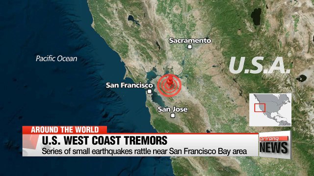 Series of small earthquakes rattle near San Francisco Bay area