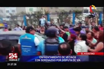 Descargar video: Vecinos de El Agustino bloquean avenida Ferrocarril como medida de protesta