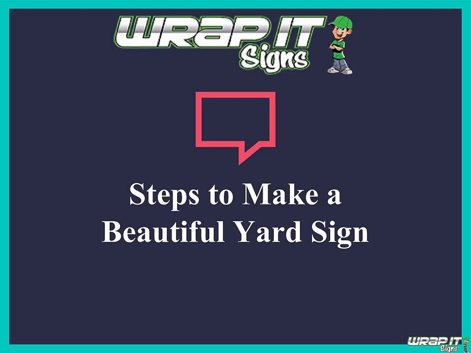 Make a beautiful yard sign with easy tips