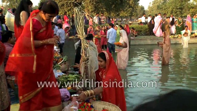 Imagine standing in cold water and praying for ages! These women do that...
