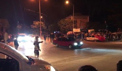Gece yarısı drift partisi... Mahalleli çileden çıktı