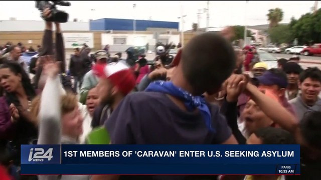 i24NEWS DESK | 1st members of 'caravan' enter U.S. seeking asylum | Tuesday, May 1st 2018