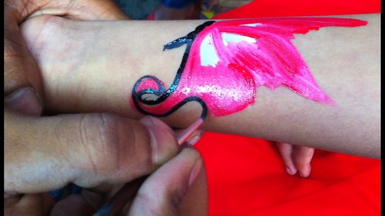 wowcolor! Easy to Draw Pink Butterfly Tattoo in Water Color | Simple and Easy step by step