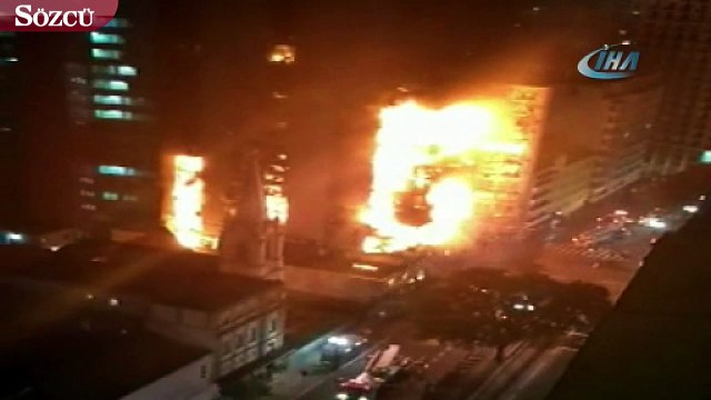 Brezilya’da yangın faciasında gökdelen çöktü: 1 ölü, 3 kayıp