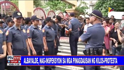 Download Video: #PTVNEWS: Albayalde, nag-inspeksyon sa mga pinagdausan ng kilos-protesta