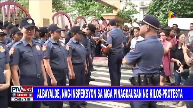 #PTVNEWS: Albayalde, nag-inspeksyon sa mga pinagdausan ng kilos-protesta