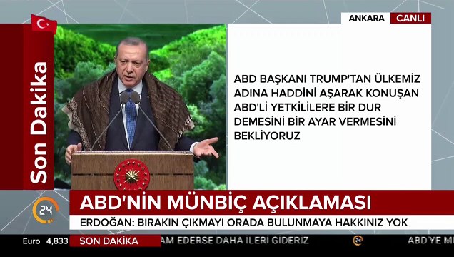 Cumhurbaşkanı Erdoğan´dan kritik Münbiç mesajı