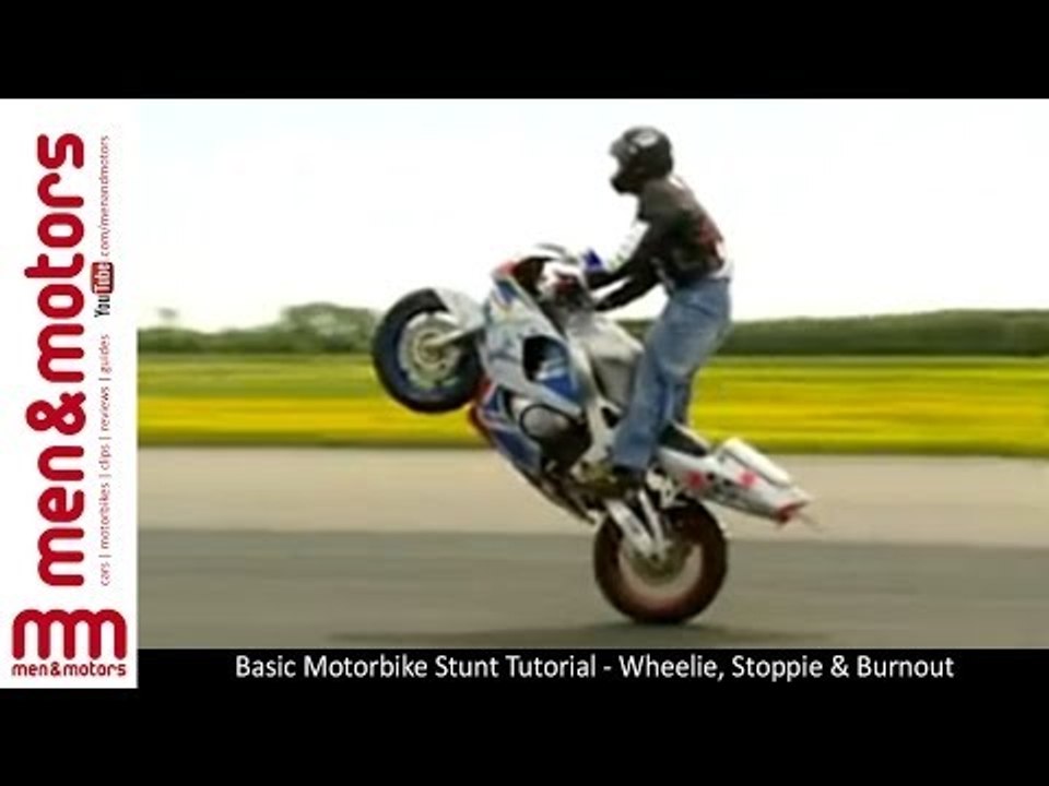 Basic Motorbike Stunt Tutorial - Wheelie, Stoppie & Burnout
