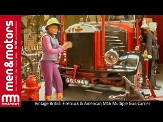 Vintage British Firetruck & American M16 Multiple Gun Carrier