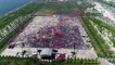 Maltepe'de miting başladı kalabalık havadan görüntülendi