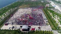 Maltepe'de miting başladı kalabalık havadan görüntülendi
