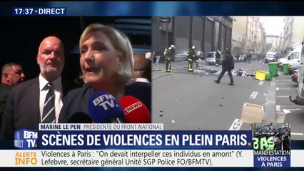 Défilé du 1er-Mai: "Ces milices d'extrême-gauche devraient être dissoutes depuis bien longtemps", dit Marine Le Pen