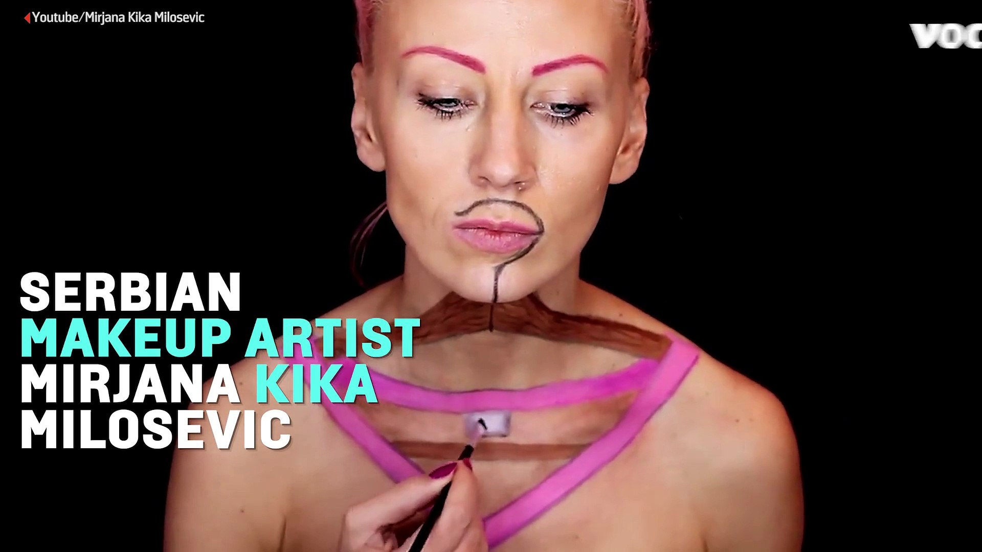 Let at læse kærlighed forbruge Mirjana Kika Milosevic creates disturbing body paint illusions - video  Dailymotion