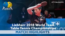 2018 World Team Championships Highlights | Tomokazu Harimoto vs Vladimir Samsonov (Group)