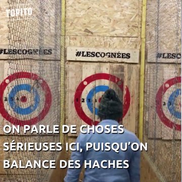 On a testé le lancer de haches avec Les Cognées à Paris. Oui. Vous avez bien lu : Le lancer de haches .