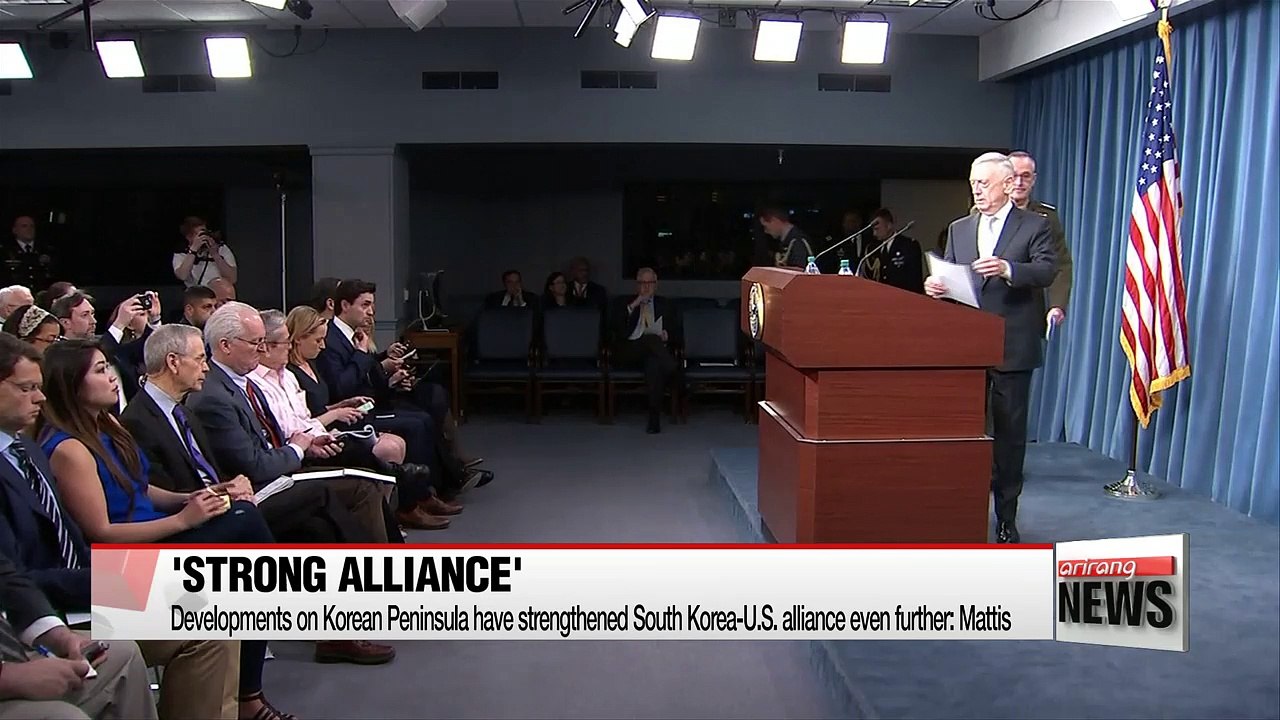 Developments on Korean Peninsula have strengthened South Korea-U.S. alliance even further: Mattis