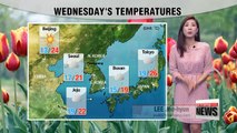 Light rain across Korea, drop in temperatures - 050218