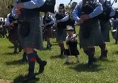 Young Bagpiper's Dream Comes True as He Marches in Band