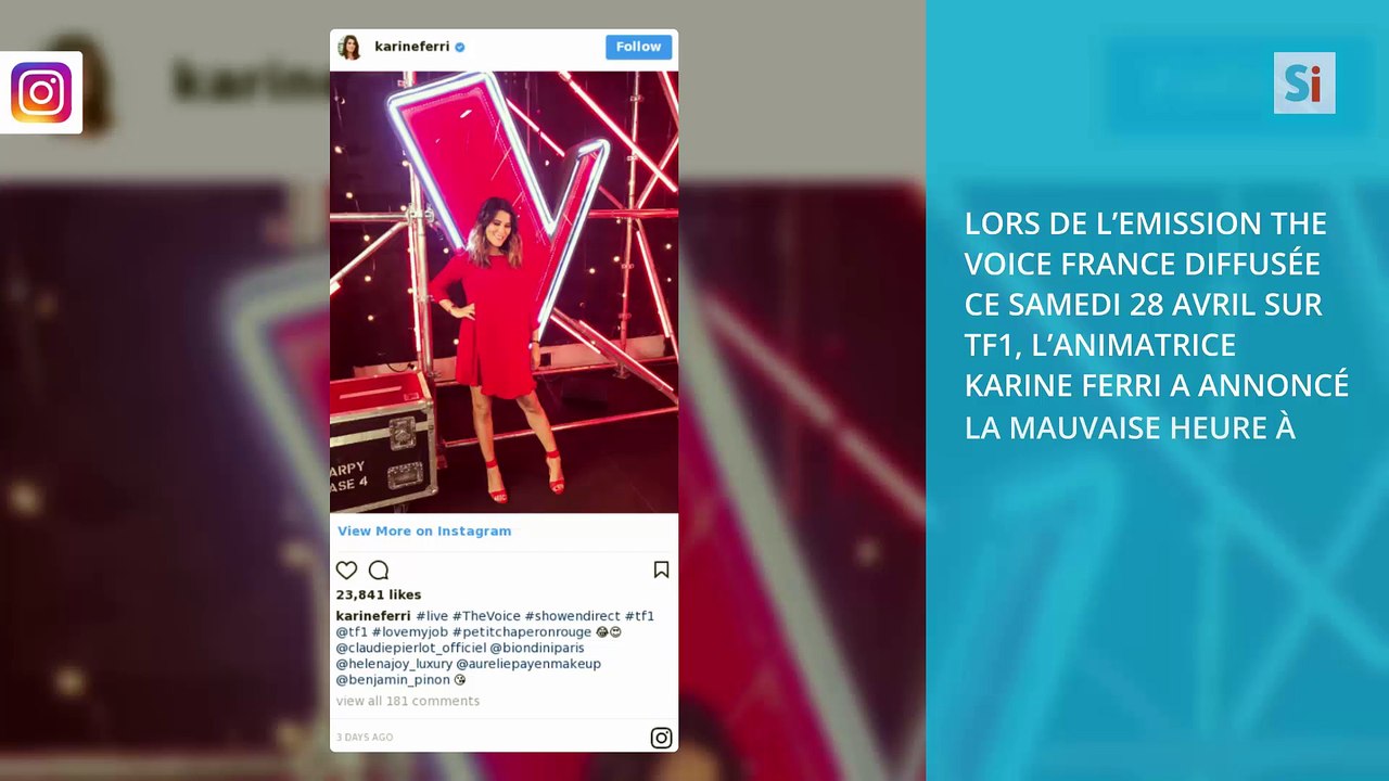 Une bourde de Karine Ferri dans The Voice France crée la polémique