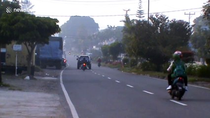 Mount Marapi eruption seen in West Sumatra